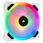 Corsair LL120 LL Series, 120 mm Dual Light Loop RGB LED, PWM, High Airflow Fan - White (Single Pack)