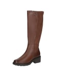 CAPRICE Bottines Longues pour Femme 9-25604-43 Botte Haute Jusqu'au Genou, Cognac Comb, 37 EU