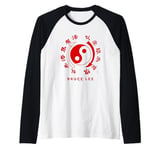 Bruce Lee Jeet Kune Do Red Emblem Raglan Baseball Tee