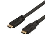 DELTACO – Aktiiv. HDMI-kaapeli, HDMI High Speed with Ethernet, 10m,musta (HDMI-1100)