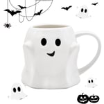 Spökkopp, Halloween-kopp, Halloween-spökkopp, Spökkeramisk kaffekopp, Tematiska festgästgåvor Roliga koppar, Halloween-kaffekopp för mjölk, kaffe