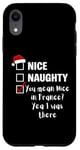 Coque pour iPhone XR Nice Naughty You Mean Nice In France - Père Noël amusant