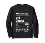 Evil Genius Personality Nutrition Facts Sarcastic Long Sleeve T-Shirt