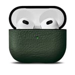 Woolnut AirPods (3. gen.) Deksel i Ekte Skinn - Grønn