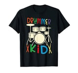 Drummer Kid Drum Player Rocker Musician Musical Instrument T-Shirt