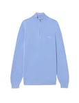 GANT Coton piqué Demi-Fermeture éclair Pull-Over, Clear Sky, XXL Homme