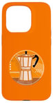 Coque pour iPhone 15 Pro Cafetière rétro pour machine à expresso