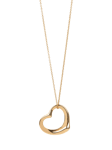 Pre-loved Tiffany & Co. Elsa Peretti 18ct Yellow Gold Open Heart Pendant Necklace, 22mm