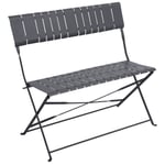 Banc de jardin pliant 2 personnes - Hespéride - Nasca graphite - Métal - Urbain