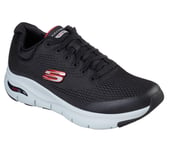 Skechers Arch Fit Walking Sports Shoes In Black/Red Upto Size UK 6 to UK 13