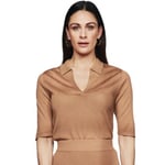 Pierre Robert X Jenny Skavlan Wool Pique Top Kamel Medium Dame