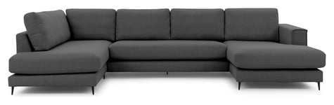 UNO Bernadotte U-sofa, open end venstre, Antracit