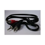 XPE - Câble de connexion audio 1m 2 rca + mâle jack 3.5