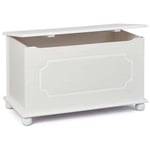 Coffre à jouet en bois massif coloris blanc - Dim : L89 x P49 x H53 cm Pegane