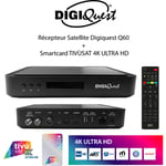 Pack tivùsat hd Récepteur Satellite Digiquest Q60 + Carte Smartcard tivùsat 4K ultra hd - noir