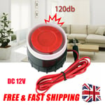 Dc 12v 120db Wired Loud Alarm Siren Horn For Home Security Protection System