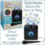 Intempo Disco Speaker With Microphone Bluetooth Pair & Play NEW Changing Lights