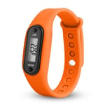 Typ B Stegräknare Pedometer Klock-modell Skön att bära - Orange