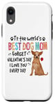 Coque pour iPhone XR Chihuahua Best Dog Mom Valentines Day Funny Puppy Dogs