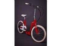 The-sliders Metro Red tasteful and comfortable, foldable bike, 2-in-1 scooter