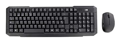 T'nB KBSCFIRSTES clavier RF sans fil QWERTY Anglais, Espagnole Noir - Claviers (Sans fil, RF sans fil, Clavier mécanique, QWERTY, Noir, Souris incluse)