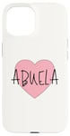 Coque pour iPhone 15 Pink Heart Love Abuela Espagnol Grandma Grandmother Abuela