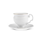 KARACA Malta Ensemble de tasses à café pour 6 personnes - 12 pièces : ensemble de tasses à café en porcelaine et de soucoupes, design moderne, parfait pour les amateurs de café et les réunions