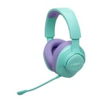 JBL Quantum 360 Wireless Over-Ear Gaming Headphones with 2.4GHz/Bluetooth Dual Wireless Connection, 22H Battery, Multiplatform Compatible, Detachable Mic with Mute Option, in Cyan