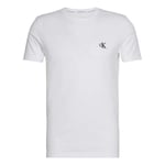 T-shirt Calvin Klein coton biologique avec manches courtes et col rond blanc