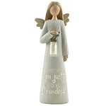 Feather and Grace – Ange Gardien avec Vase Transparent pour Grand-mère – Statue de décoration pour la Maison – Cadeau pour Elle