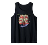 Skeleton Bone Zombie Blood Rib Halloween Costume Tank Top