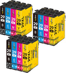 29XL Cartouche d'encre Compatible avec Epson 29 XL Multipack, pour Epson Expression Home XP-235 XP-245 XP-247 XP-255 XP-257 XP-332 XP-335 XP-352 XP-342 XP-345 XP-455 (Pack de 12)