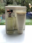 Calvin Klein Eternity Gift Set For Women ( 100ml Edp Spray + Body Lotion )