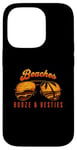 Coque pour iPhone 14 Pro Beaches Booze & Besties Lunettes de soleil aviateur