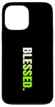 Coque pour iPhone 13 Pro Max Vert béni. Graphique vertical en couleur verte