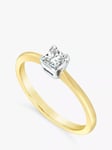 Milton & Humble Jewellery Pre-Loved 18ct Yellow & White Gold Princess Cut Solitaire Diamond Ring, Dated Circa 2000s