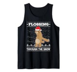 Flossing Through The Snow Sloth Ugly Christmas Sweater Floss Tank Top