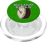 St Patrick Day Bodhran Drummer Drums Percussion Musicien PopSockets PopGrip pour MagSafe