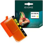 Canon 526Y tulostin värikasetti keltainen , 10,5 ml , 580 sivua , 4543B001 / CLI526Y , yhteensopiva PIXMA IP4850 IP4950 IP4950 MG5150 MG5350 MG5250 kanssa.