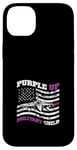 Coque pour iPhone 14 Plus Purple Up Drapeau militaire pour enfant