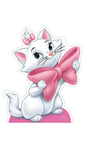 Disney Marie White Cat Holding Large Pink Bow Star Mini Cardboard Cutout 82cm