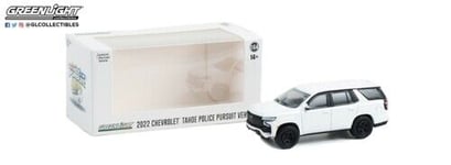 GREENLIGHT 1/64 HOT PURSUIT 2022 CHEVROLET TAHOE (PPV) WHITE 43001