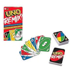 Cartes À Jouer Mattel UNO REMIX, Modèle GDX71, Pour Divertissement Et Stratégie