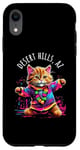 iPhone XR Desert Hills Arizona Dancing Cat Colorful Cute Kitty Design Case