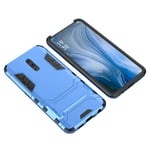 Mipcase Rugged Protective Back Cover for Oppo Reno, Multifunctional Trible Layer Phone Case Slim Cover Rigid PC Shell + soft Rubber TPU Bumper + Elastic Air Bag with Invisible Support (Blue)