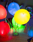 5 stk Ballonger med LED Ljus - Flerfärgad - illooms