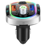 RGB Ambient Light -auto MP3-soitin Bluetooth-yhteensopiva 5.0 FM-lähetin Langaton handsfree-autosarja Dual QC 3.0 -pikalaturi