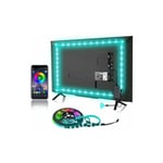 Ruban led, Bande led, Rétroéclairage led pour téléviseur,Music Sync,RGB Bluetooth App,3 boutons, 2M Kinsi