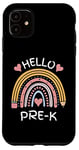 Coque pour iPhone 11 Hello Pre-K Crayon arc-en-ciel pour enfant