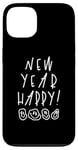 iPhone 13 New Year Happy 2025 Funny Faces Grunge Case